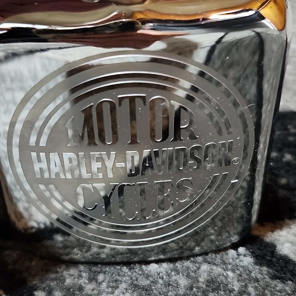 HARLEY DAVIDSON ENGRAVED CIRCLE HD LOGO STAINLESS STEEL HIP FLASK